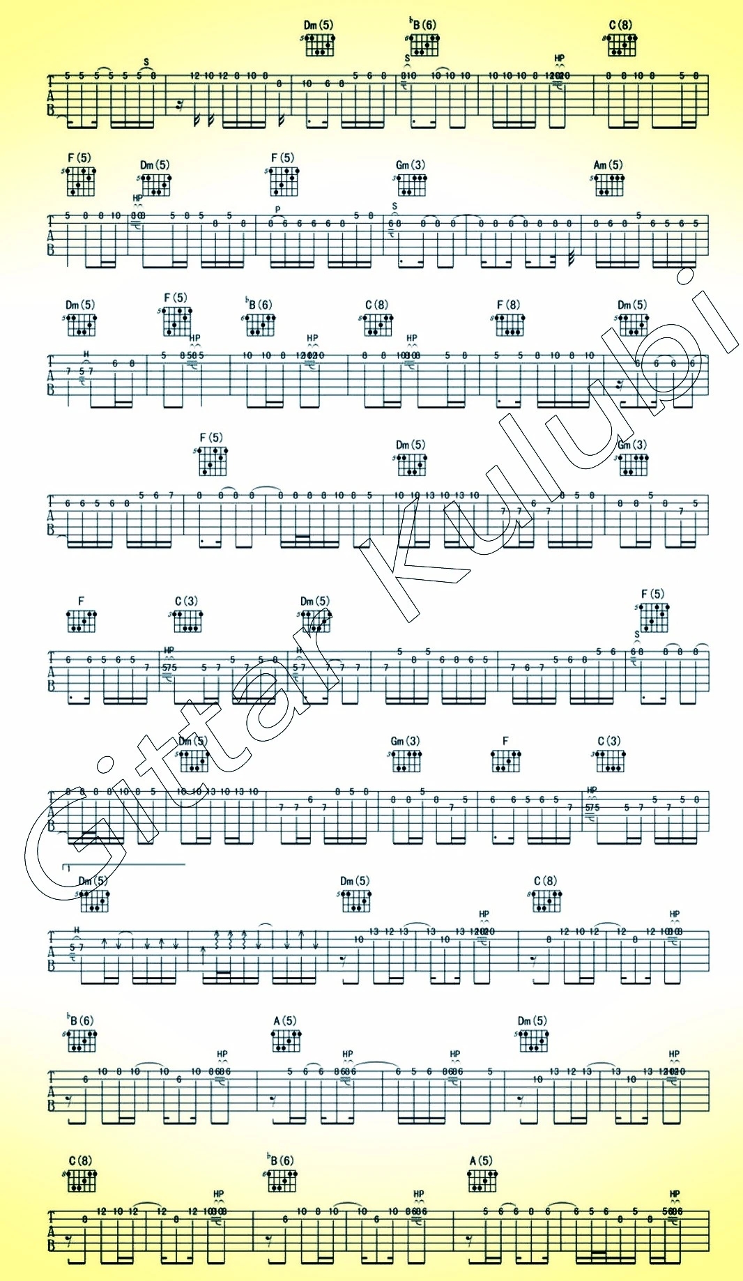 modanhan_吉他谱_枯桥吉他谱